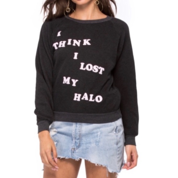 Wildfox Tops - WILDFOX I Think I Lost My Halo Sweatshirt Gray S
